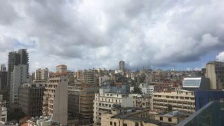 Beirut skyline, 17 April 2019. File photograph; not current conditions or surveyed families.