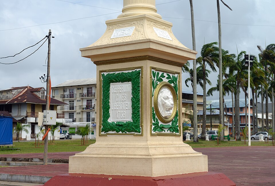 File photograph: Place des Palmistes, Cayenne, French Guiana, 1 April 2013. Geographic context; not a current event.