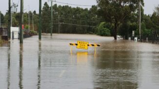File photograph: flooded road near Windsor, Australia, 5 July 2022. Not Cedros or the current flooding.