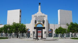 Los Angeles Memorial Coliseum, 14 September 2012. File photograph; not the planned torch relay.
