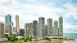 File photograph of Panama City skyline; not conditions after the 9 October 2026 earthquake